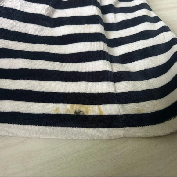 ‼️Madewell Velour Blue and White Striped Nautical Classic T-Shirt Size Small - Picture 5 of 5